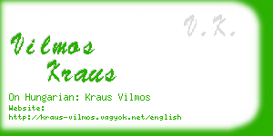 vilmos kraus business card